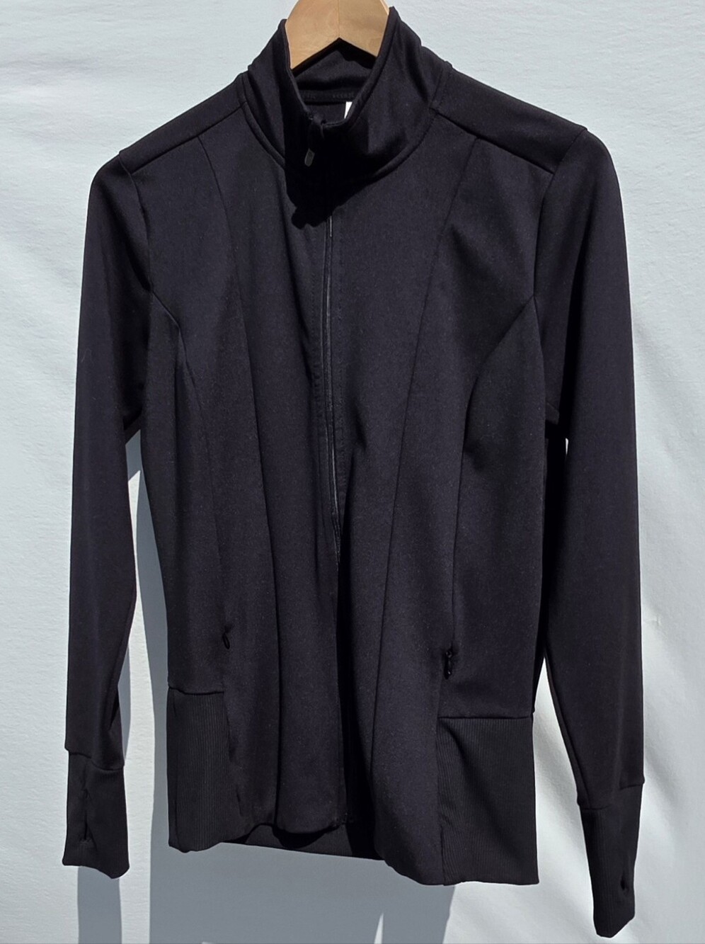RBX Small Women's Black Performance Zip Jacket With Thumb Holes For Cozy Hands